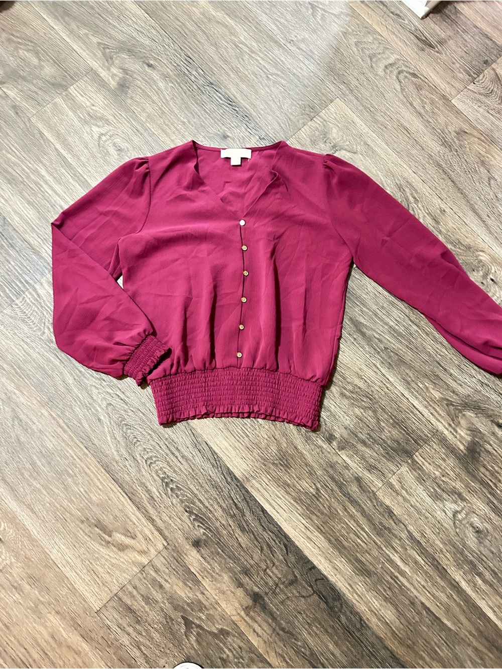 MICHAEL Michael Kors Berry Button-Front Blouse